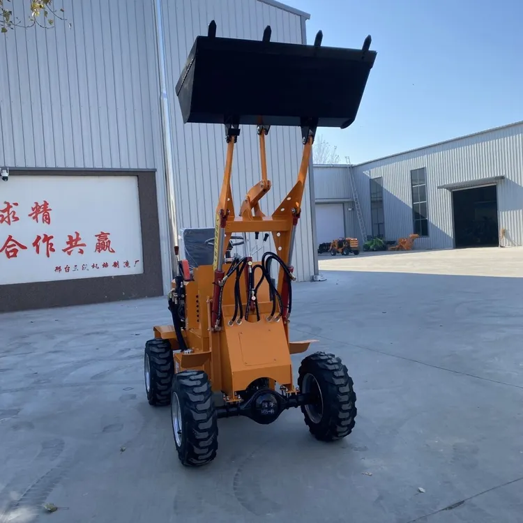 小型大型四驱电动装载机多功能适用于建筑养殖场清粪铲沙小型铲车