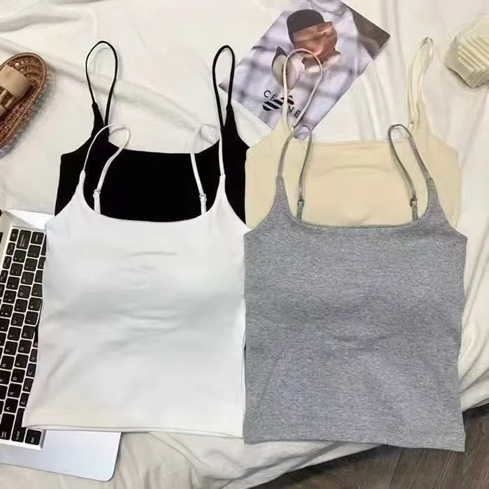 孕妇美背内衣吊带背心女带胸垫美背一体内搭外穿修身显瘦吊带上衣