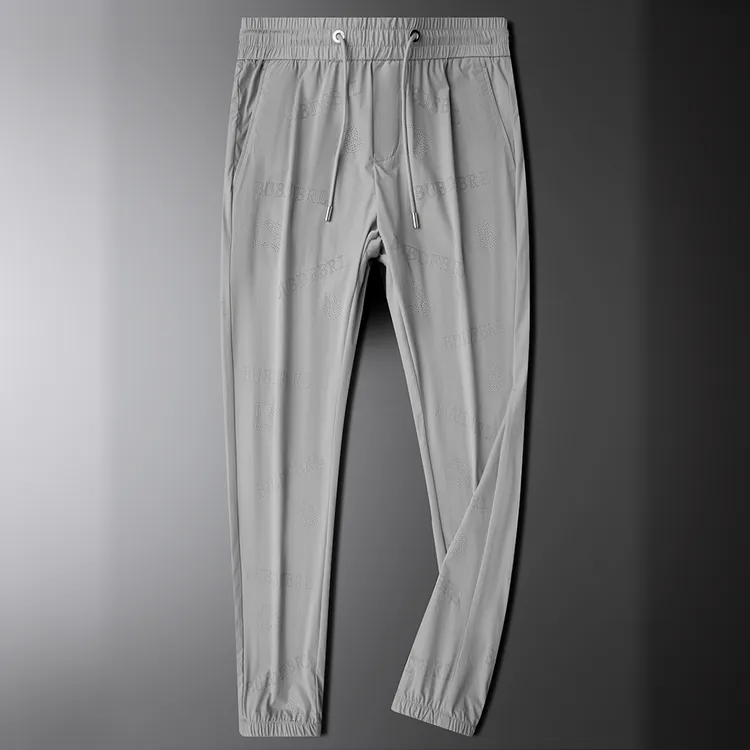 巴韦那奇新款时尚休闲裤男夏季薄款修身束脚速干运动裤九分裤潮流