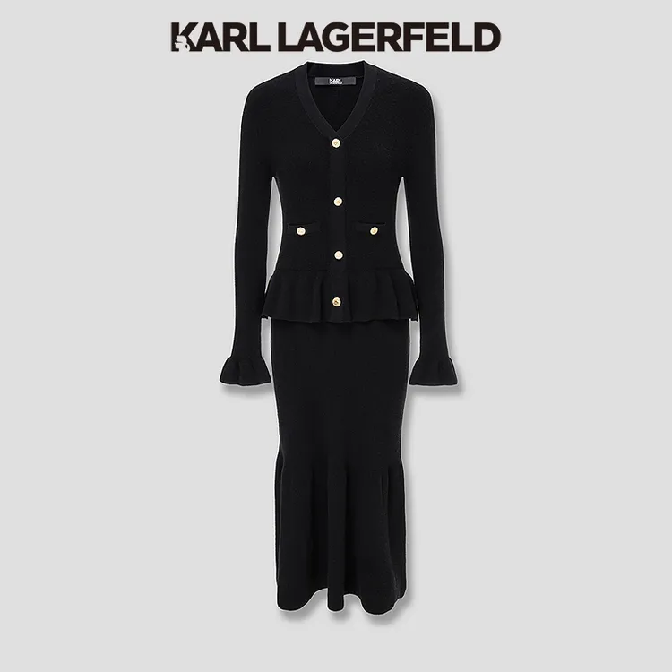 【官方】KARL LAGERFELD卡尔拉格斐秋季新款连衣裙老佛爷M26E1307