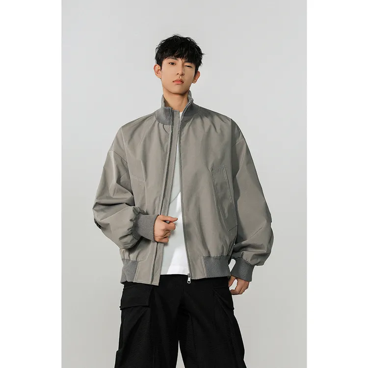 【现货加棉加厚】爆款潮流痞帅棒球服男女百搭美式复古立领外套休闲