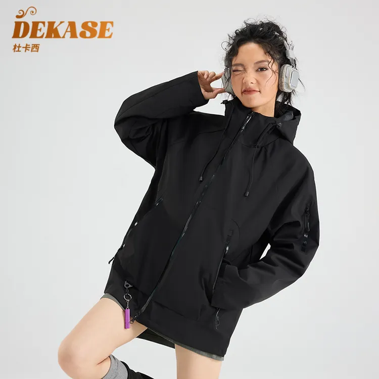 Dekase 山系冲锋衣男女三合一户外防风防水情侣徒步登山服两件套