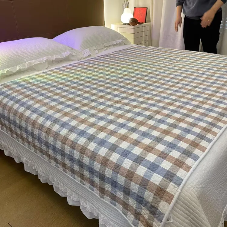 色织90~135沙发垫小床盖绗缝夹棉一片过