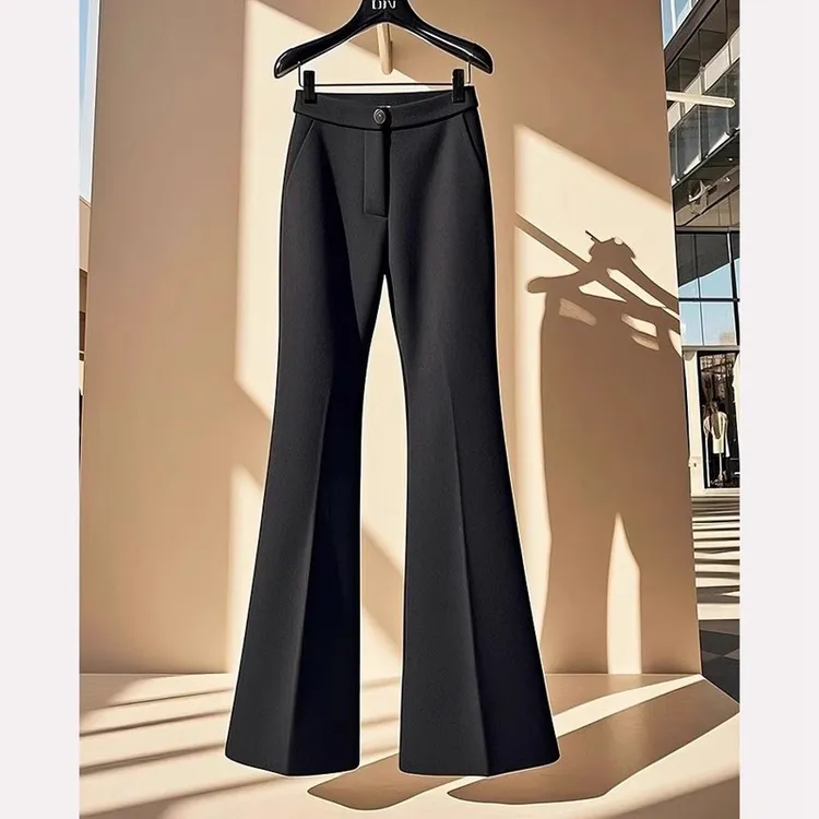 微喇西装裤女2025秋季新款喇叭裤高腰显瘦时尚通勤休闲微喇裤子女