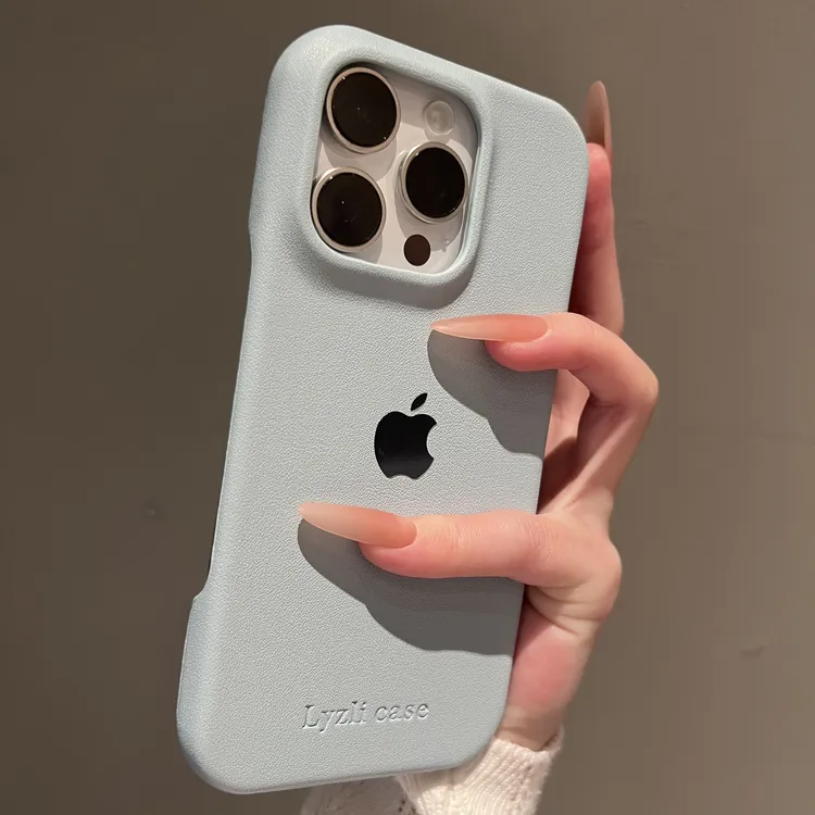 新款牛奶纹苹果17ProMax手机壳iPhone16半包15ProMax皮纹14防摔13