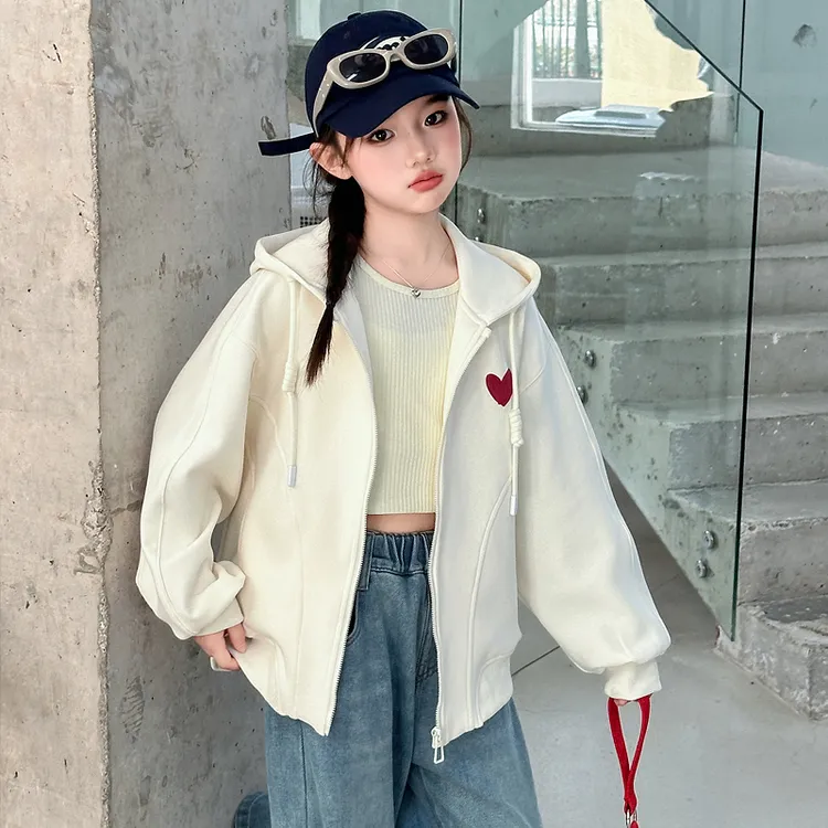 女童外套春装2025新款韩版儿童连帽上衣春秋款小女孩洋气棒球服潮