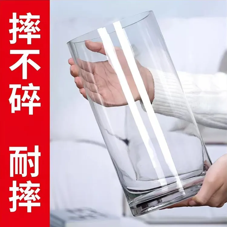 亚克力防爆防摔一体成型透明直筒鱼缸斗鱼鱼缸专用鱼缸造景生态缸