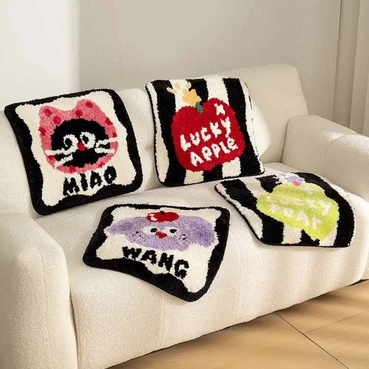秋冬簇绒坐垫椅垫可爱毛绒高级感沙发垫教室办公室凳子椅子坐垫商品图