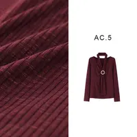 （现现款）SHEN-JIA-QI~【罗曼史】法式设计感小众钻扣飘带V领上衣202