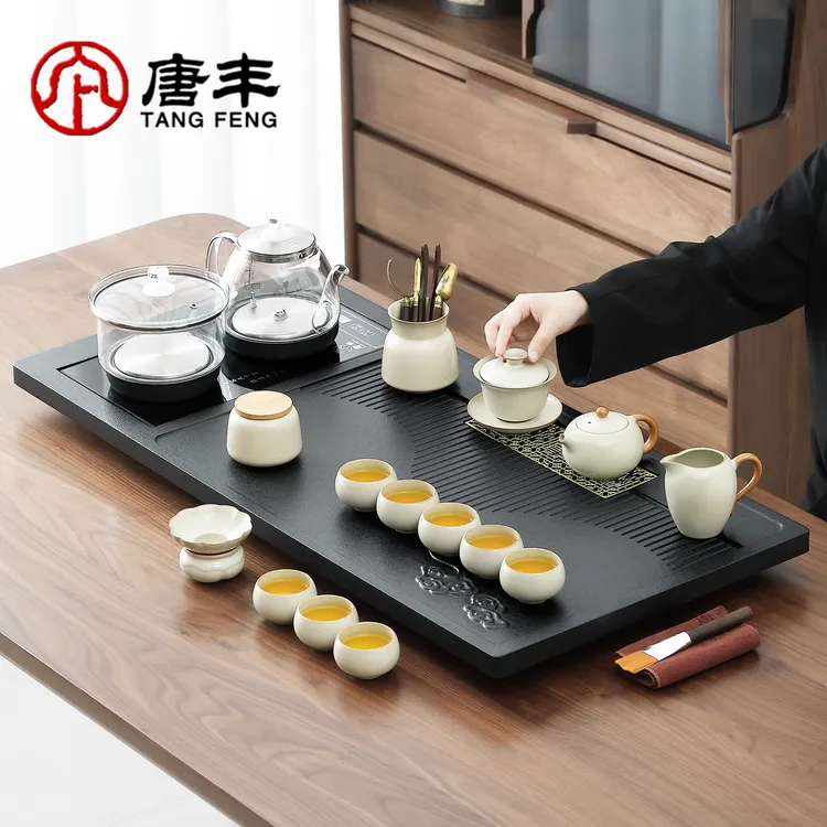 唐丰泡茶具套装全自动一体高档茶盘带烧水家用办公茶具茶台整套