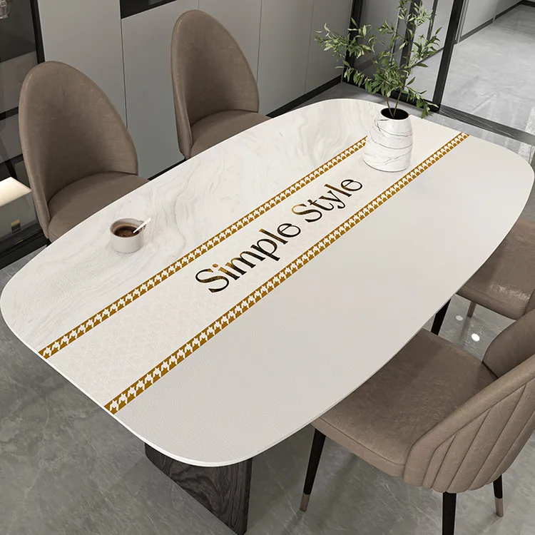 马肚形餐桌垫定做弧形桌垫家用茶几台面保护垫防水防油桌布垫子