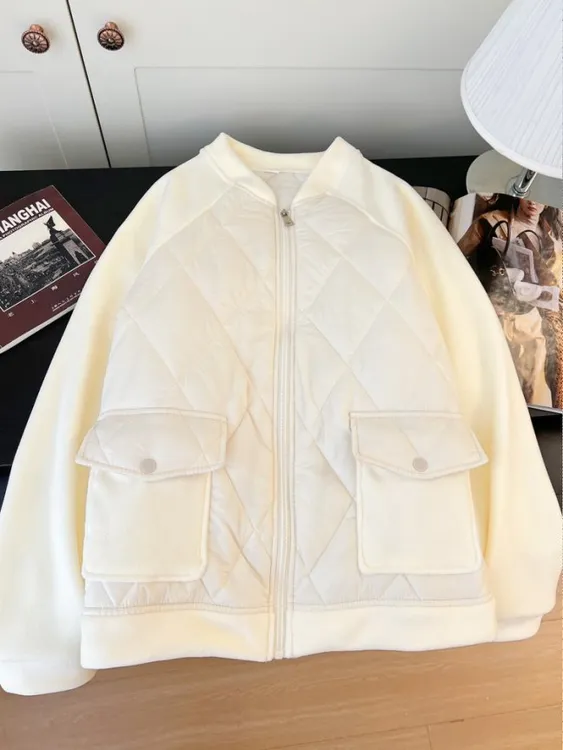 女士瑜伽服运动打底棉服4立领轻薄秋冬保暖外套休闲棒球服棉袄