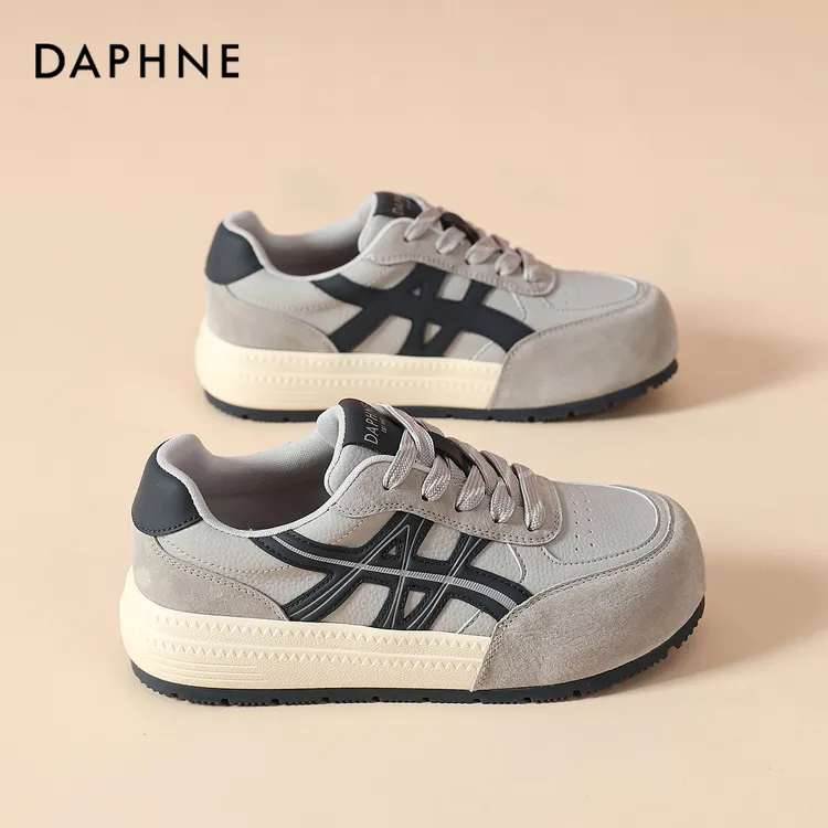 达芙妮休闲板鞋女秋冬2025新款厚底ins潮百搭小众德训鞋早秋爆款