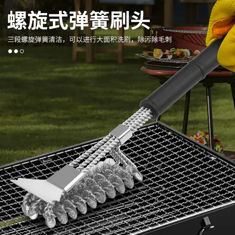 不锈钢清洁刷厨房清洁工具锅底去污钢丝刷烤炉烧烤网钢丝刷子