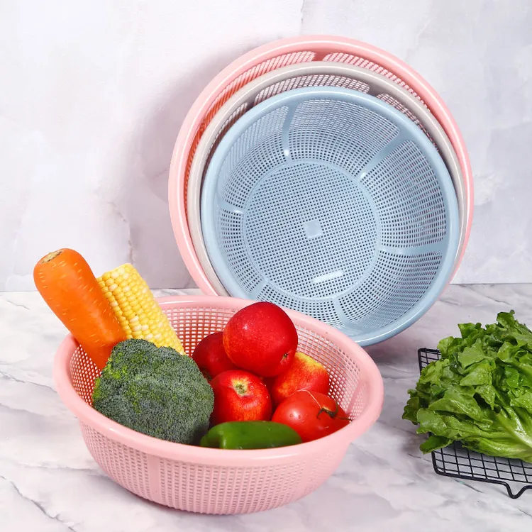 厨房淘米沥水篮加厚加密塑料水池洗菜篮水果盆筐淘米箩碗筷收纳篮