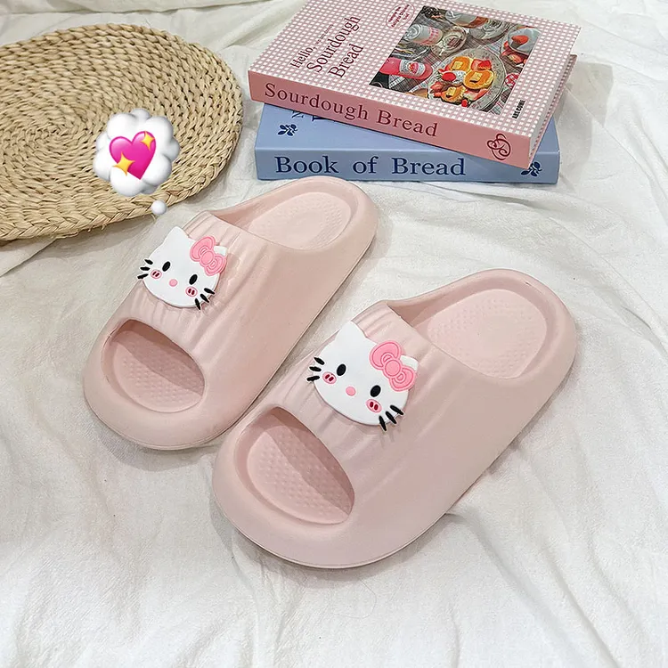 简约可爱卡通凯蒂猫防滑防臭EVA轻便拖鞋女居家上班学生党拖鞋