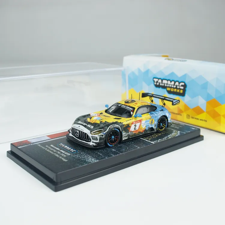 Tarmac Works车模 1:64 合金 奔驰AMG GT3纽博格林拉力赛汽车模型
