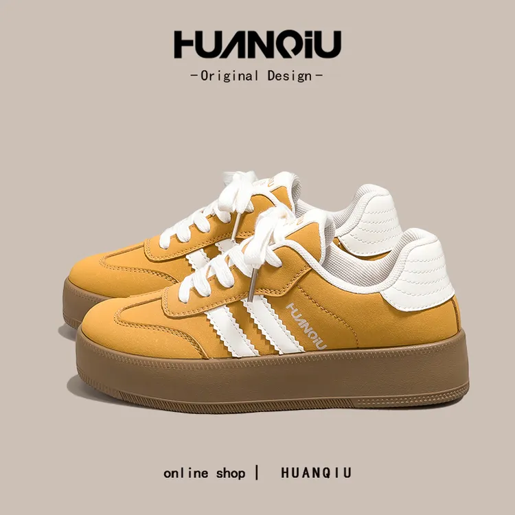 环球经典时尚百搭韩版德训鞋女款2025秋季学生轻便休闲板鞋HC6956