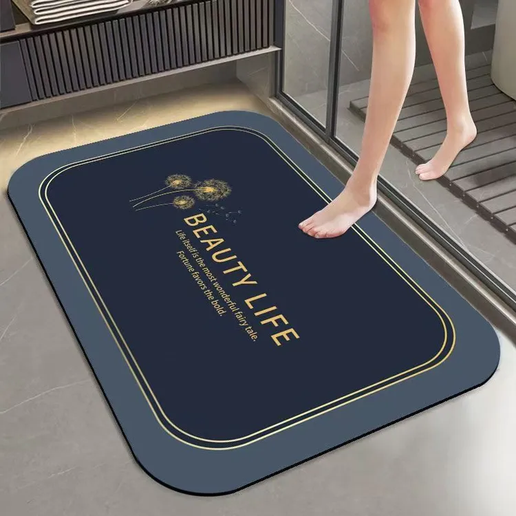 硅藻泥卫生间地垫垫子吸水防滑速干厕所地毯浴室家用脚垫耐脏