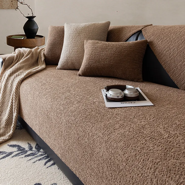 雪尼尔沙发垫四季通用简约现代高档北欧防滑2025新款坐垫子盖布巾