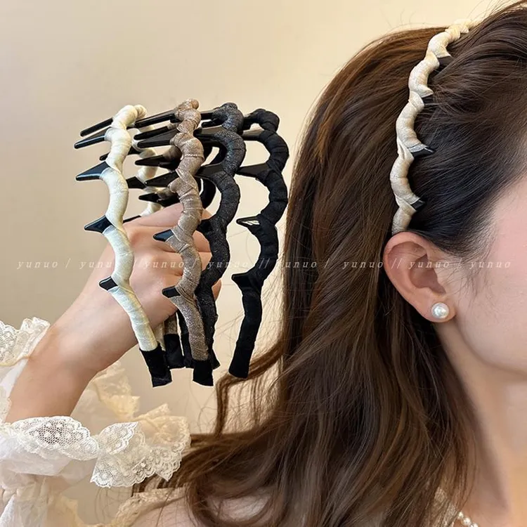 春夏简约百搭带齿碎发整理神器发箍女洗脸压发头箍发卡感发饰