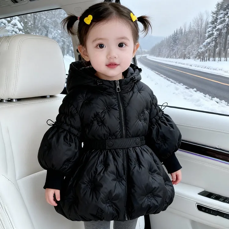 m372款女童厚款冬装收腰童装外套女宝宝加厚棉服洋气韩版公主保暖