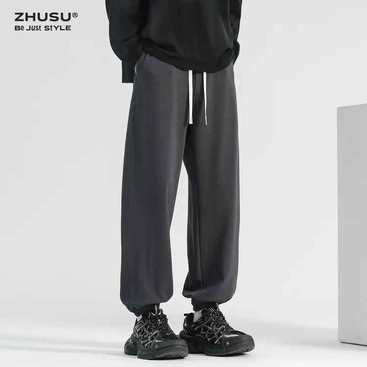 2025秋季新款休闲裤子男款潮牌直筒裤男士灰色卫裤春秋男生运动裤