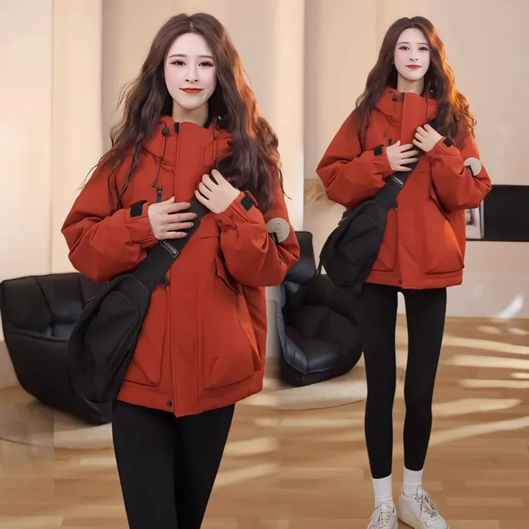 时尚短款派克羽绒服女2025冬季新款时髦洋气减龄小个子冲锋衣外套