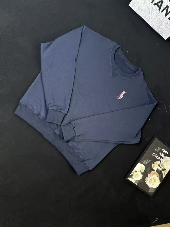 长袖圆领纯色套头甜美刺绣卫衣运动上衣百搭毛圈秋冬