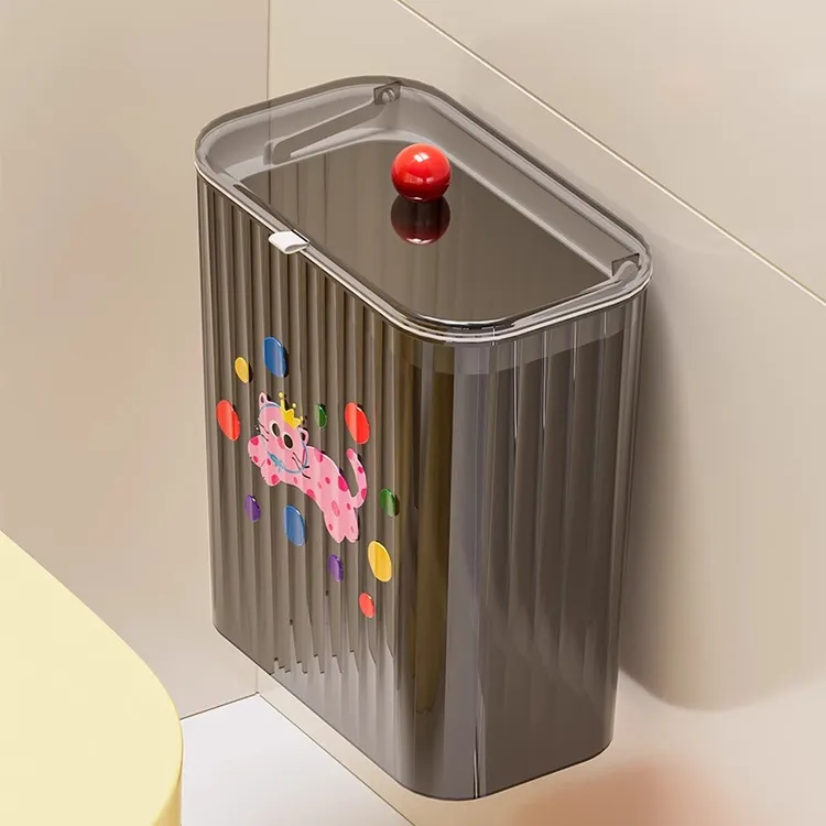 卫生间垃圾桶壁挂式2025新款家用带盖厕所厨房夹缝专用高颜值大号