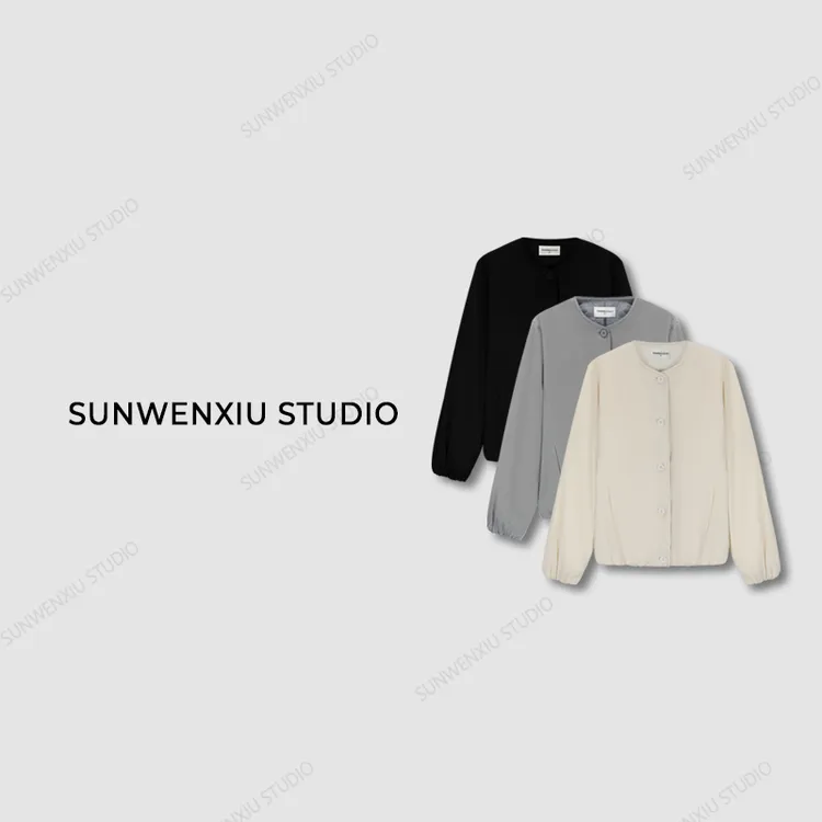 swx studio3店 “云朵棉服”100%棉极简气质休闲短款棉服外套