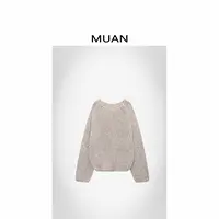 木小妹MUAN：《茶歇毛衣》定制480克100棉亮片毛衣针织女CQ-ZZ-82568