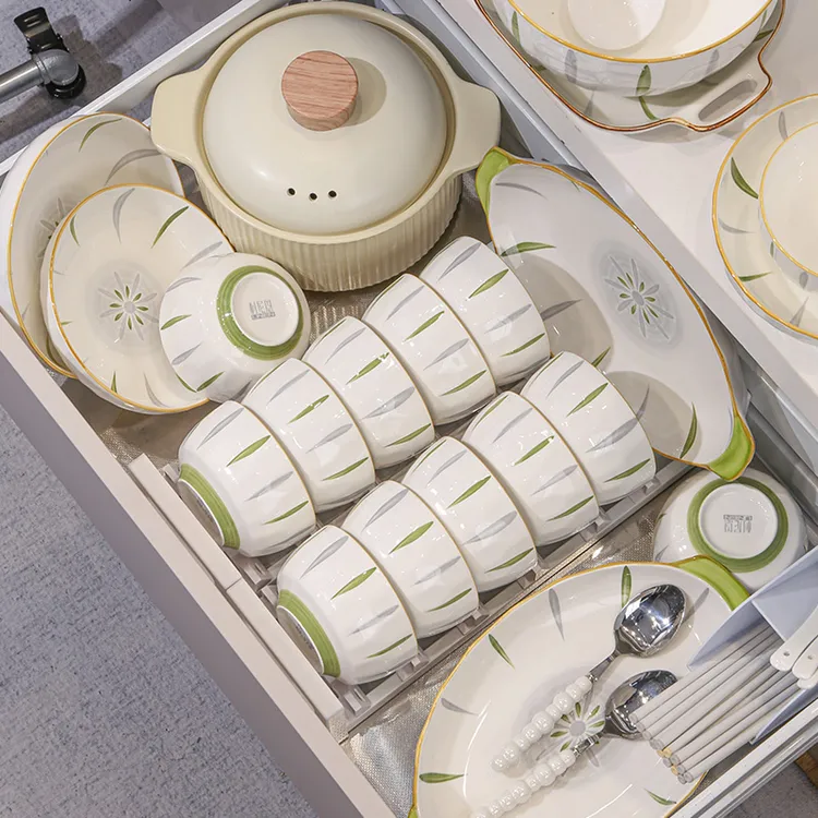 景德镇宝藏好物家用碗盘餐具家用新婚乔迁陶瓷餐具套装一套家庭用
