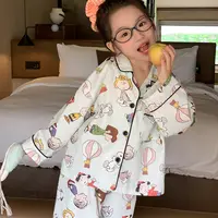 SeedMelon女童睡衣a类纯棉春秋款儿童家居服全棉宝宝长袖套装32