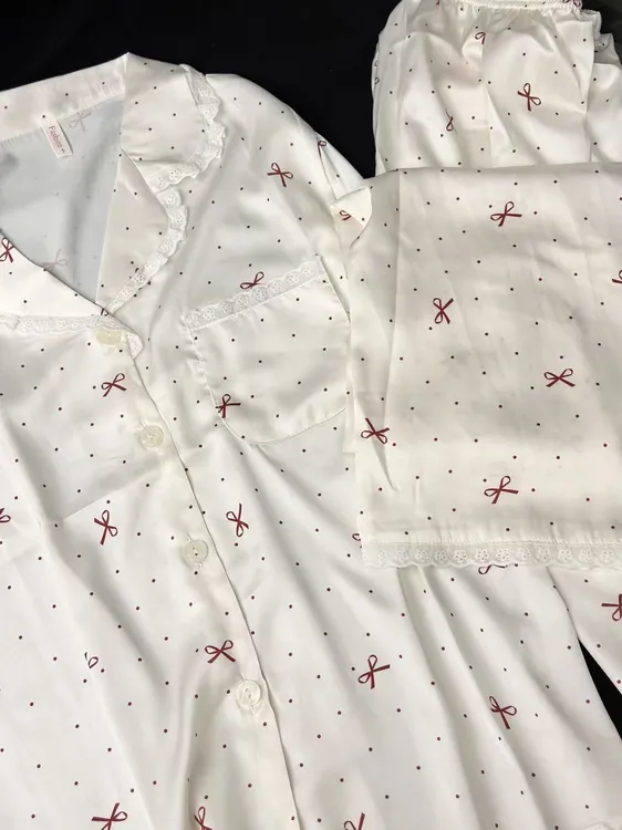 睡衣女2025新款春夏季冰丝长袖时尚甜美风可外穿家居服套装美少女