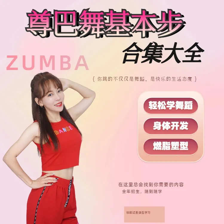 尊巴舞基本步大全合集