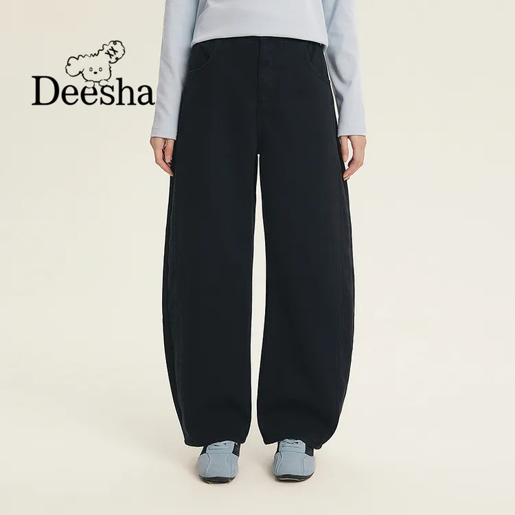 笛莎青少年冬季加绒显瘦弯刀裤-N3255A406