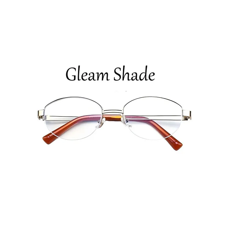 格影Gleam Shade β钛轻奢复古超轻减龄半框男女通用素颜神器024