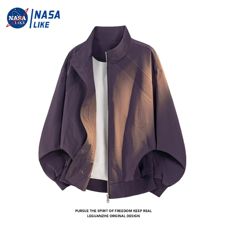 NASA联名美式复古cleanfit解构夹克男春秋痞帅大码日系男生外套