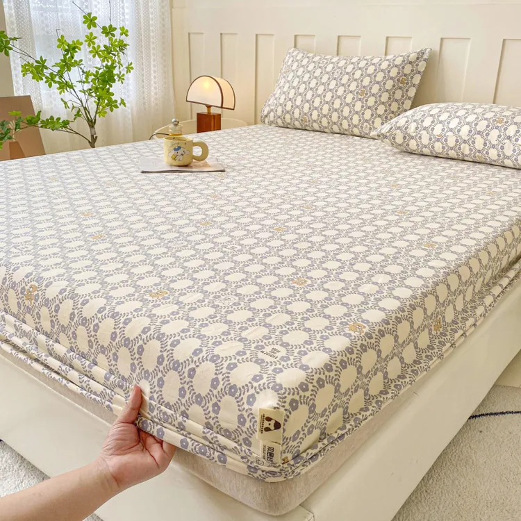 2025新款双层纱床笠床罩非纯棉全棉防滑尘床单件床垫保护套可机洗