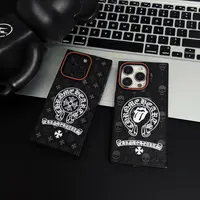 个性方形壳磁吸克罗适用iphone16promax磨砂雕刻苹果15/16磁吸壳