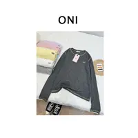 OUNI “ 星子泡奶 “ 东大门eg* ~ 拼麻打底杉