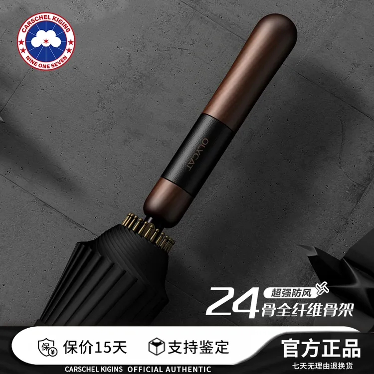 正品加鹅复古24骨大号加固超强抗暴风自动长直柄双人男士商务雨伞
