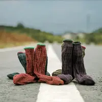 【双十二福利】高货 亚麻多色男女通用花纱中筒袜