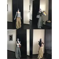 徐秋阳  个性口袋工装裤  秋季新款百搭时尚休闲显瘦牛仔裤9464
