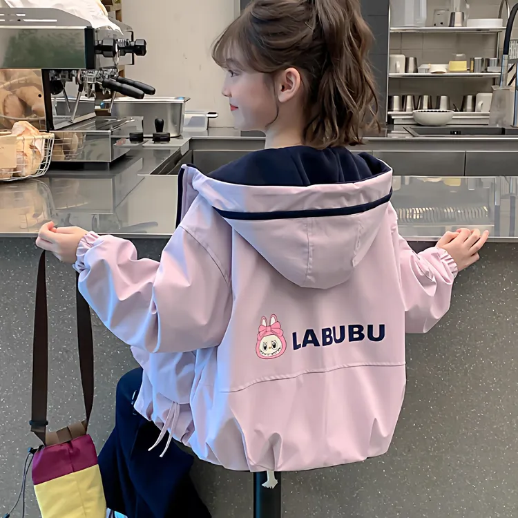 双面穿女童外套秋冬装2025新款洋气儿童装冬季加厚大童上衣棉衣潮