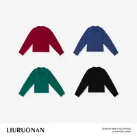 LIURUONAN | 9.28四周年【秋天的故事】复古翻领长袖毛针织衫秋冬