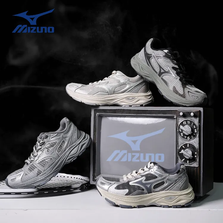 Mizuno/美津浓情侣经典款复古减震老爹鞋跑者美学休闲跑鞋RACER S