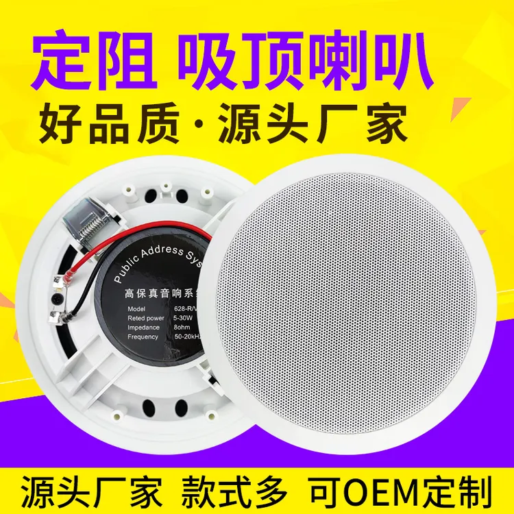 高品质定阻定压音响 性价比吸顶音响 公共广播喇叭 喇叭批发D546