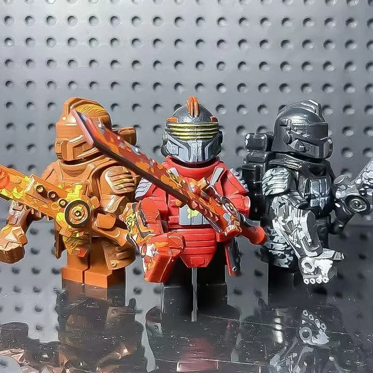 地铁逃生七级甲积木人仔套装和平精英益智拼装玩具6-14岁男孩礼物